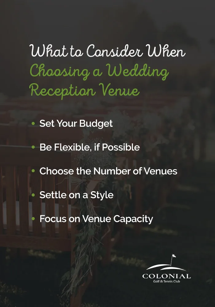 what to consider when choosing a wedding reception venue